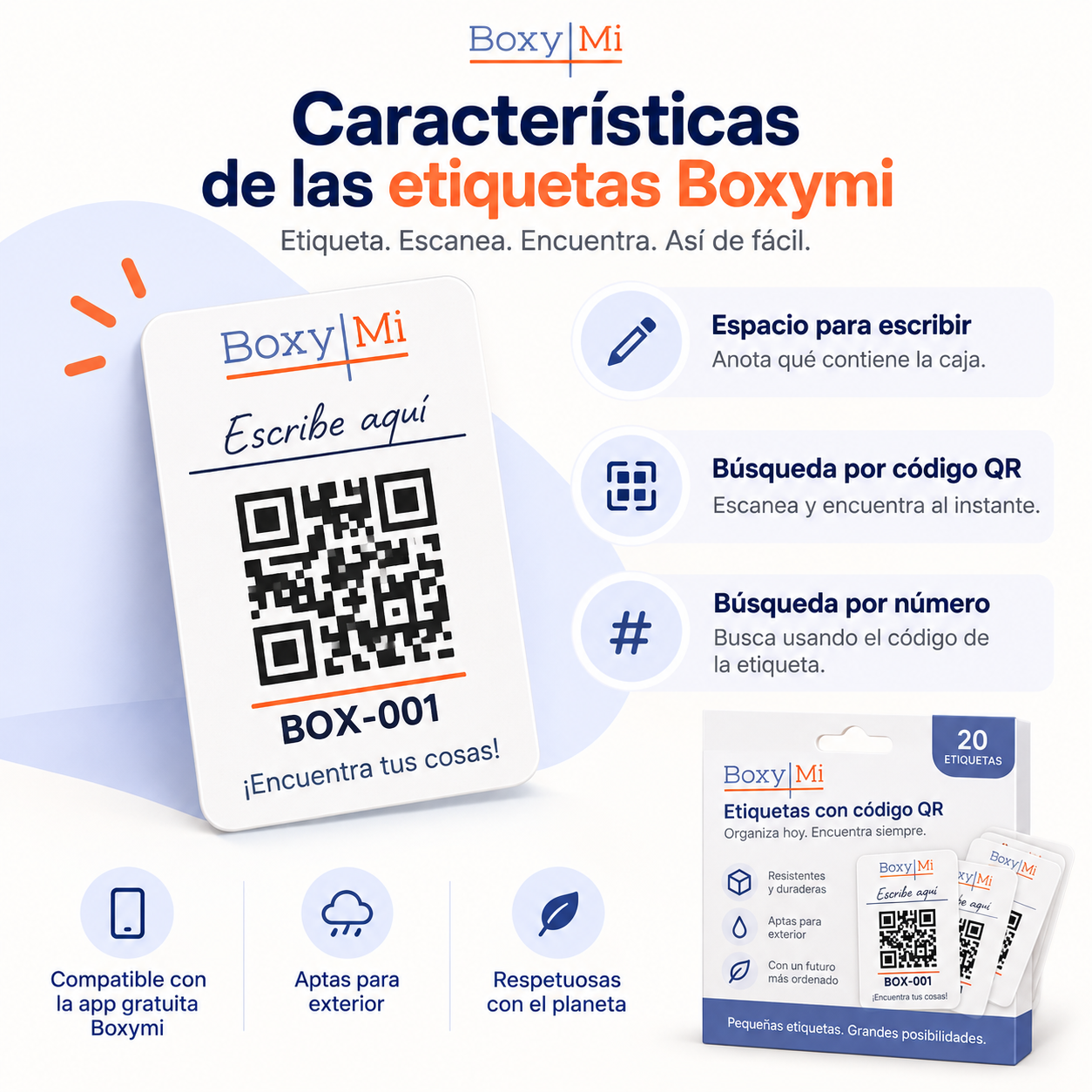 Boxymi: Etiquetas QR para la gestión de pertenencias y inventarios. - Imagen 2