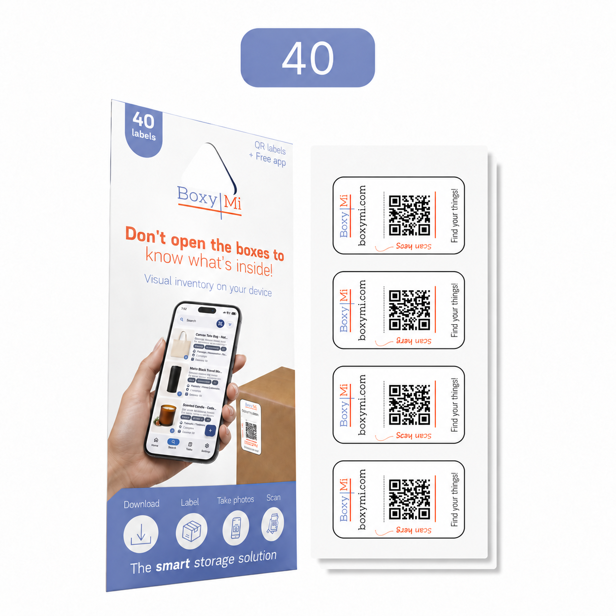 Boxymi 40 QR label pack